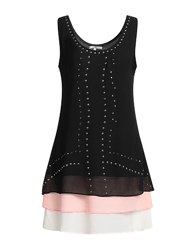 KORALLINE Short dress Black 95% Polyester, 5% Elastane