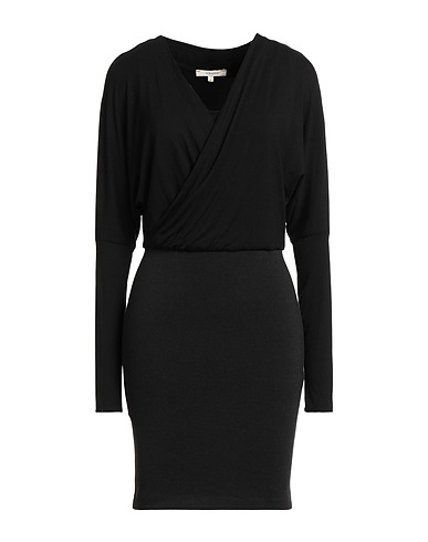 KORALLINE Short dress Black 78% Viscose, 17% Polyester, 5% Elastane