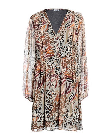 LIU •JO Short dress Beige 100% Polyester