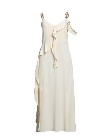 SIMONA CORSELLINI Midi dress Ivory 83% Acetate, 17% Silk