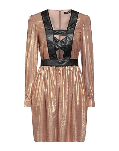 CUSTO BARCELONA Minivestido Oro 100% Poliéster