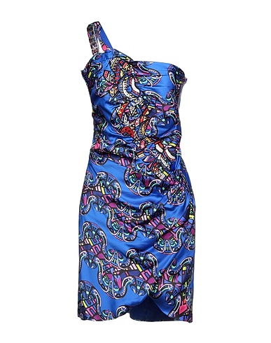 CUSTO BARCELONA Kurzes Kleid Blau 97% Viskose, 3% Elastan