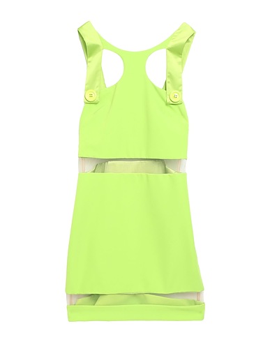 LES BOURDELLES DES GARÇONS Short dress Lime green 95% Polyester, 5% Elastane