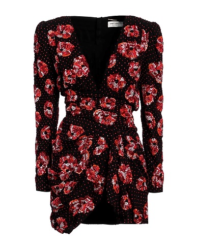 SAINT LAURENT Sequin dress Black 100% Silk