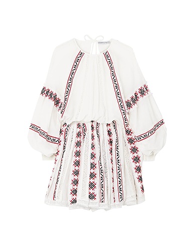 RUE MARISCAL Vestito corto Bianco 100% Cotone