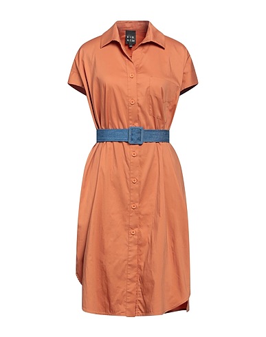 EIGHT by ACCESS FASHION Midi dress Rust 61% Cotton, 36% Polyester, 3% Elastane