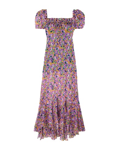 RAQUEL DINIZ Long dress Purple 100% Silk