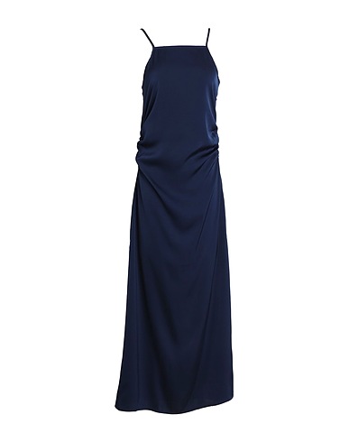 VILA Long dress Navy blue 100% Polyester