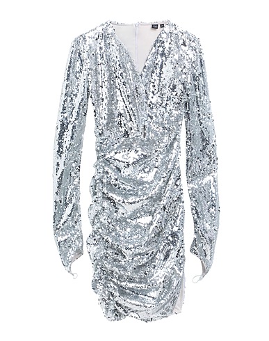 OW COLLECTION Robe courte Argent 100% Polyester