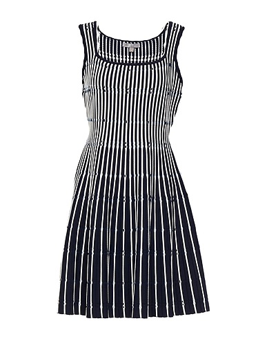 LELA ROSE Vestito corto Blu navy 83% Viscosa, 17% Meryl® Elitè