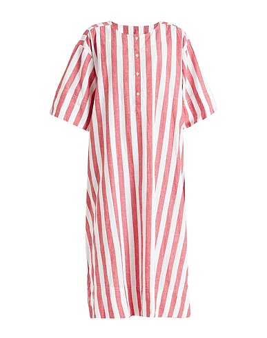 APIECE APART Midi dress Red 88% Cotton, 12% Linen