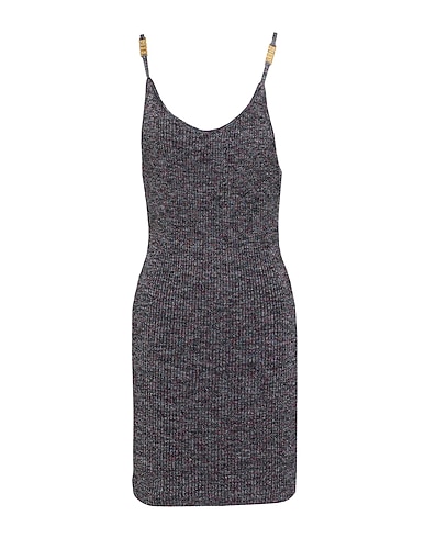 GCDS Sheath dress Midnight blue 70% Viscose, 15% Polyester, 15% Metallic fiber