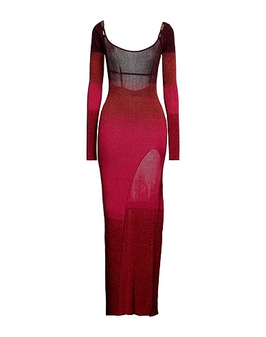 GCDS Long dress Copper 70% Viscose, 15% Metallic fiber, 11% Polyester, 4% Polyamide