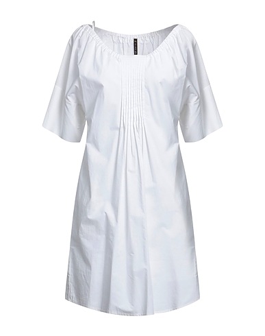 MANILA GRACE Short dress White 100% Cotton