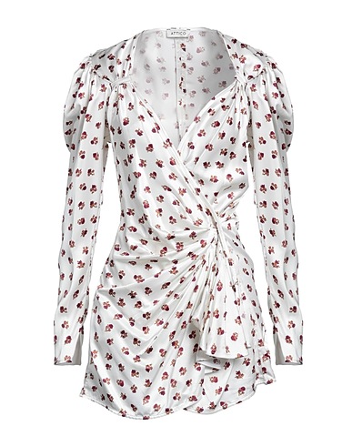 THE ATTICO Kurzes Kleid Weiß 100% Seide