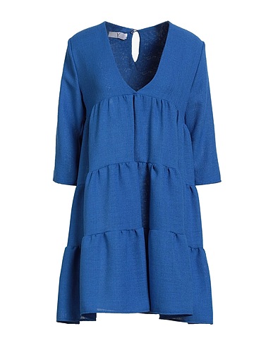 FELEPPA Short dress Bright blue 100% Polyester