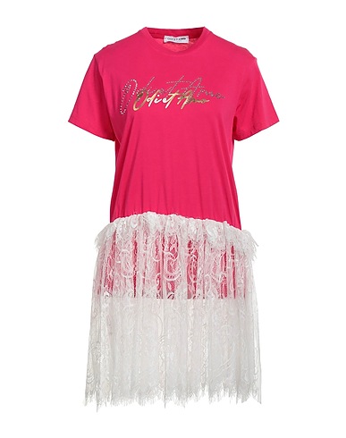 ODI ET AMO Short dress Magenta 100% Cotton