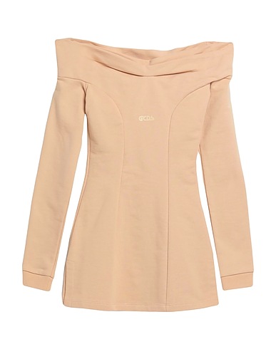 GCDS Sheath dress Sand 100% Cotton