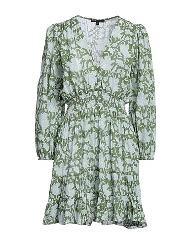 MAJE Vestito corto Verde militare 57% Cotone, 43% Viscosa