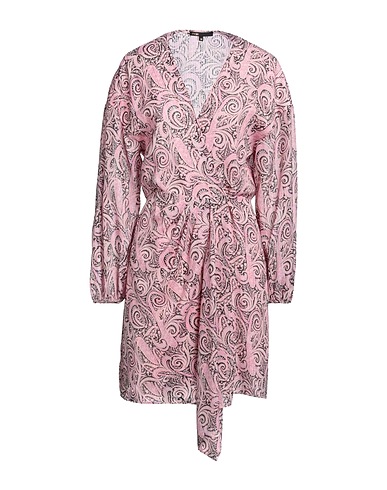 MAJE Short dress Pink 98% Polyester, 2% Metallic Polyester, Mother-of-pearl