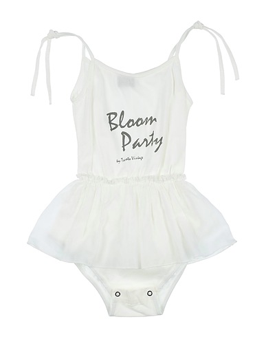 TOCOTO VINTAGE Vestido para bebé  White 100% Organic cotton