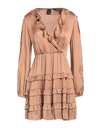 PINKO Vestito corto Cammello 100% Poliestere
