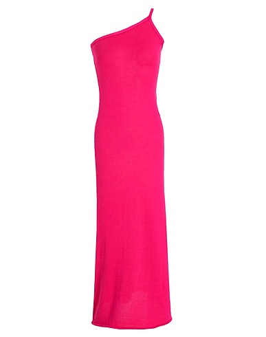8 by YOOX Long dress SLEEVELESS LONG DRESS
 Fuchsia 50% Recycled cotton, 50% Cotton