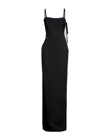 SAINT LAURENT Long dress Black 100% Viscose, Silk