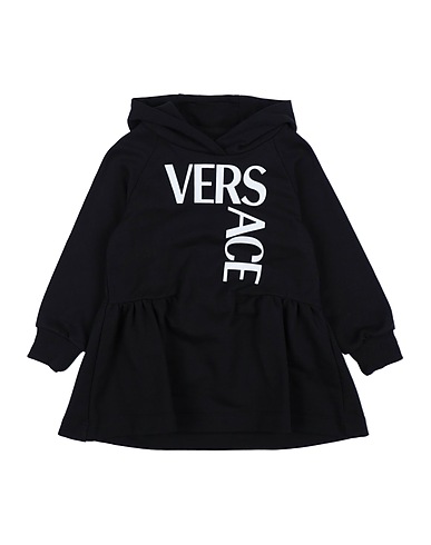 VERSACE YOUNG Dress Black 100% Cotton, Elastane