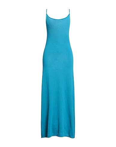 DANIELE FIESOLI Long dress Deep teal 60% Cotton, 40% Modal