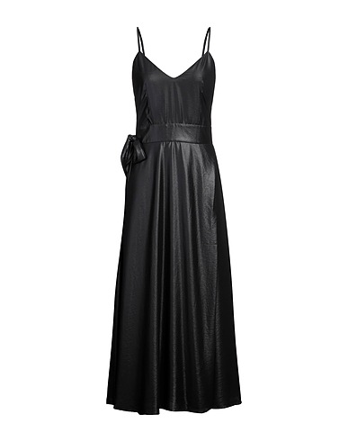 MARC ELLIS Vestito lungo Nero 50% Poliestere, 50% Viscosa