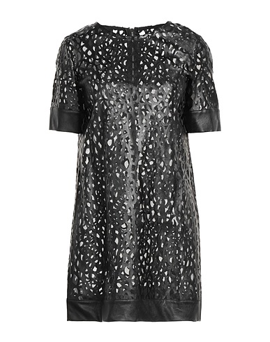 FRANKIE MORELLO Short dress Black 85% Polyester, 15% Polyurethane