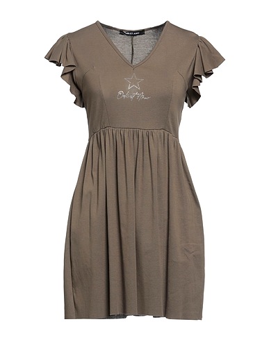 ODI ET AMO Short dress Military green 100% Cotton