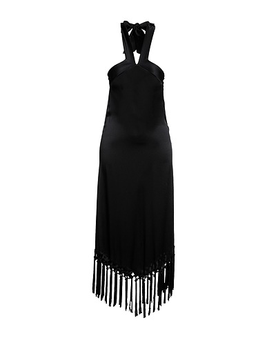 FISICO Long dress Black 60% Acetate, 40% Silk
