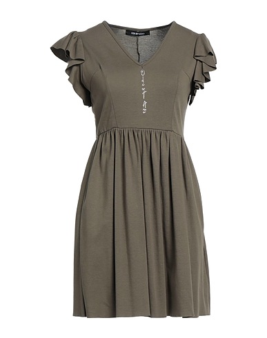 ODI ET AMO Short dress Military green 100% Cotton