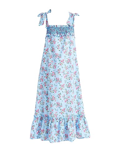 LORETTA CAPONI Long dress Sky blue 100% Cotton