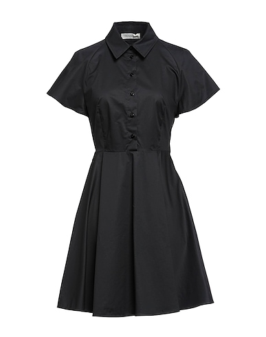 TRUSSARDI Shirt dress Black 97% Cotton, 3% Elastane