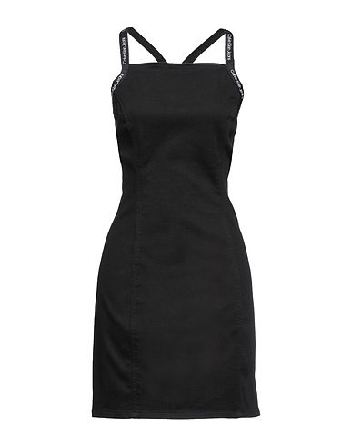 CALVIN KLEIN JEANS Denim dress Black 89% Cotton, 6% Polyester, 5% Elastane