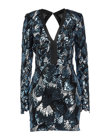 ATELIER LEGORA Short dress Blue 70% Polyester, 30% Polyamide, Silk
