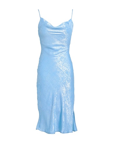 VILA Midi dress Light blue 100% Polyester