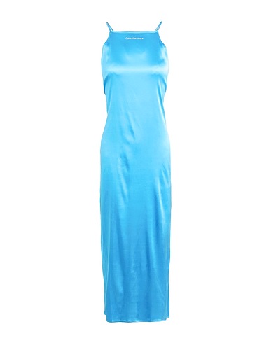 CALVIN KLEIN JEANS Midi dress Light blue 96% Viscose, 4% Elastane