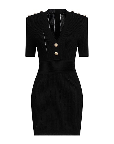 BALMAIN Office dress Black 84% Viscose, 16% Polyamide
