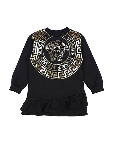 VERSACE YOUNG Dress Black 100% Cotton