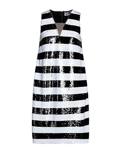 FRASE FRANCESCA SEVERI Short dress Black 100% Polyester, Viscose, Elastane