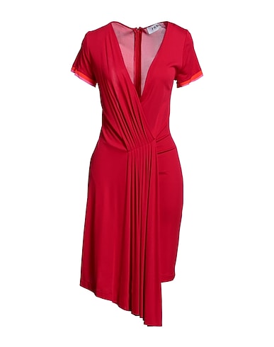 FRASE FRANCESCA SEVERI Midi dress Brick red 100% Viscose
