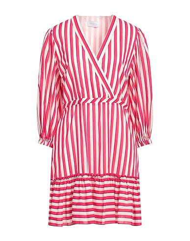 NENETTE Short dress Fuchsia 100% Cotton