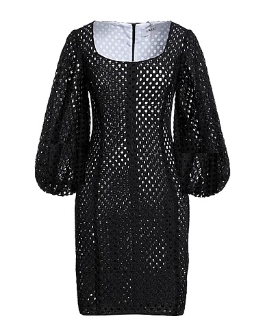 FRASE FRANCESCA SEVERI Short dress Black 52% Polyamide, 48% Cotton