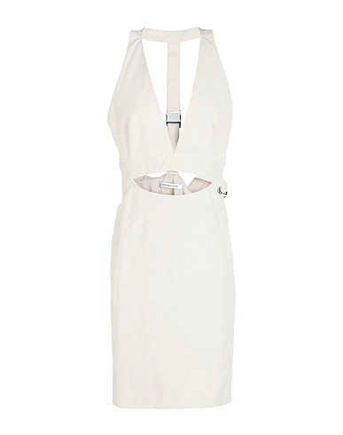 CALVIN KLEIN JEANS Sheath dress Beige 62% Cotton, 38% Polyamide