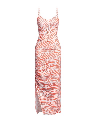 LIQUORISH Long dress Orange 97% Polyester, 3% Elastane