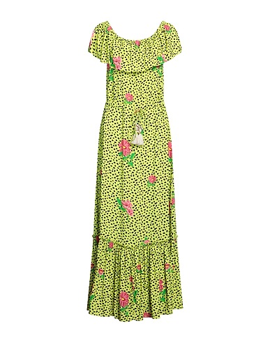 LIQUORISH Long dress Lime green 100% Viscose